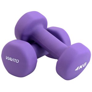 Viavito Neoprene Dumbbells - Pair - 2 x 4kg