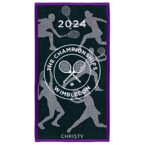Wimbledon Championships 2024 Towel - Green/Purple
