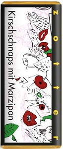Zotter, Hand Scooped, Cherry Brandy & Marzipan, Dark Chocolate Bar - Best before: 15th June 2026