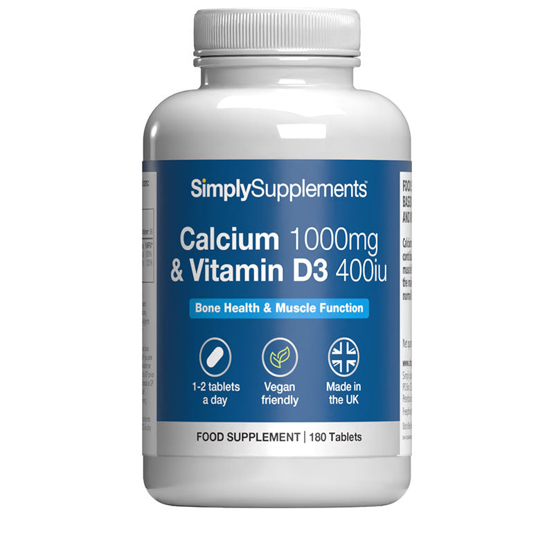 Calcium 1000mg & Vitamin D3 400iu Tablets