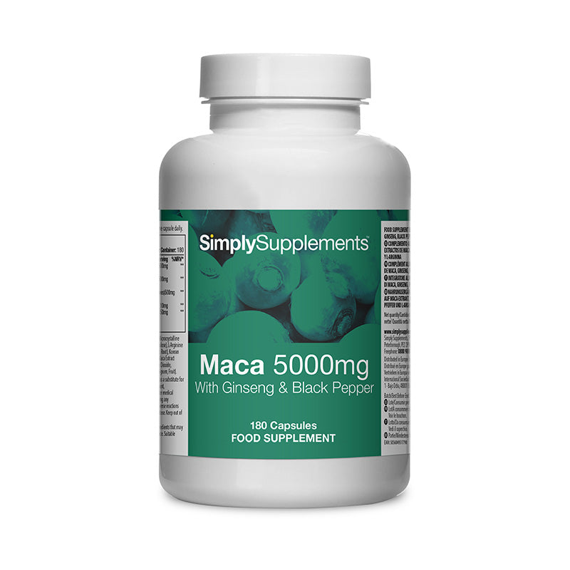 Maca Root 5000mg with Ginseng & Black Pepper