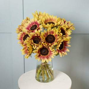 British 'Marley' Sunflowers and Vase