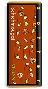 Zotter, Hand Scooped, Vegan, Praline Layers, 70% Dark Chocolate bar - Best Before: 16th August 2026