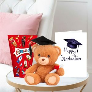 Keeleco Graduation Bear (15cm), Celebrations (163g) & Congratulations Card