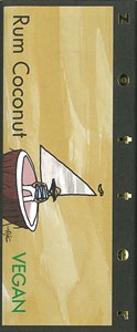 Zotter, Hand Scooped, Vegan, Rum Coconut, 70% Dark Chocolate bar - Best Before: 18th September 2026